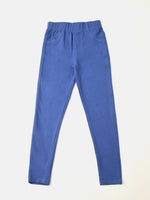 De Moza Girls Solid Jegging Royal Blue