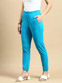 Super Stretch Kurti Pant-Teal - De Moza