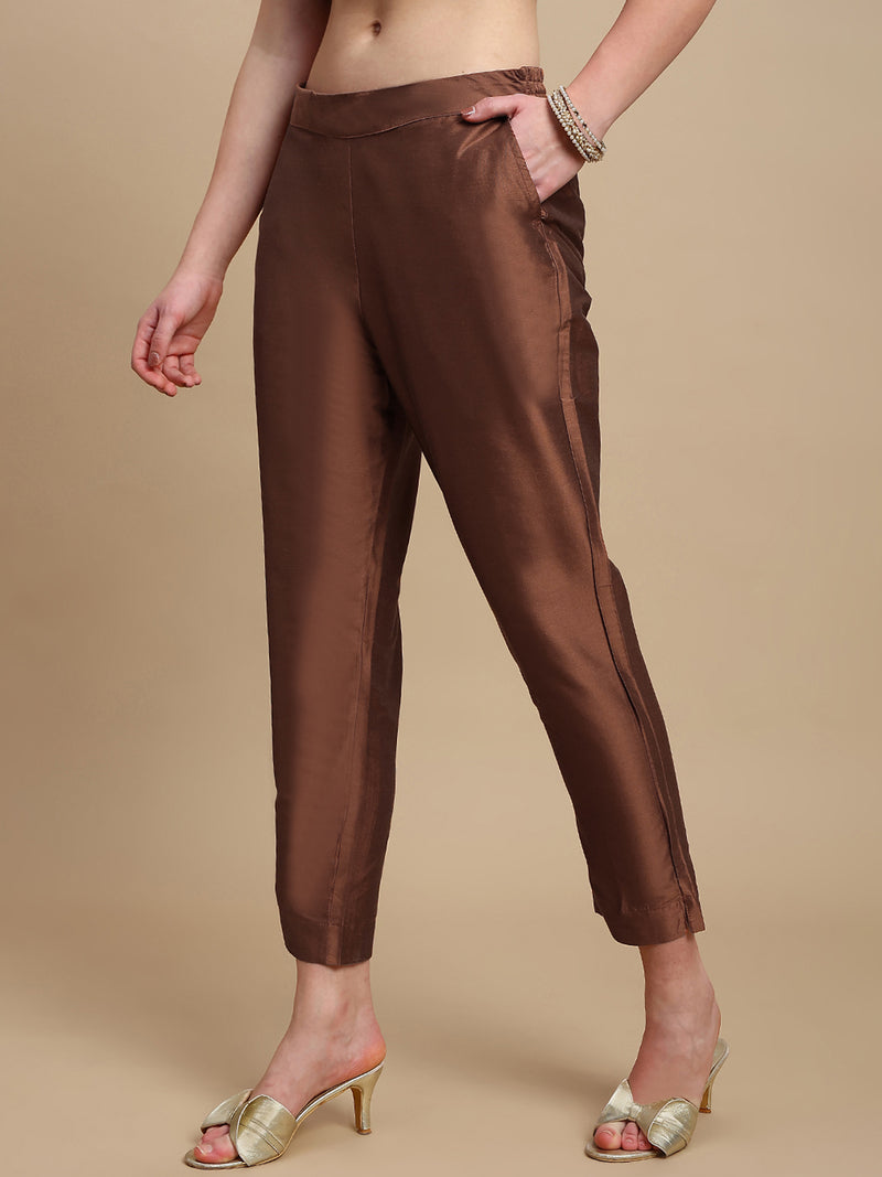 De Moza Women Casual Pants Bronze - De Moza