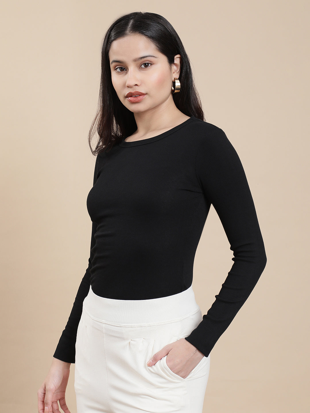 De Moza Women Casual Top Black