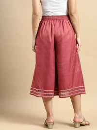Co-Ord Set (Crop Top & Culottes)-Dark Pink - De Moza