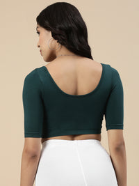 Blouse-Bottle Green - De Moza