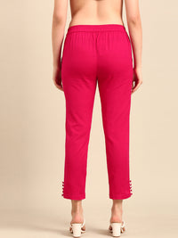 Cigarette Pants-Fuchsia - De Moza