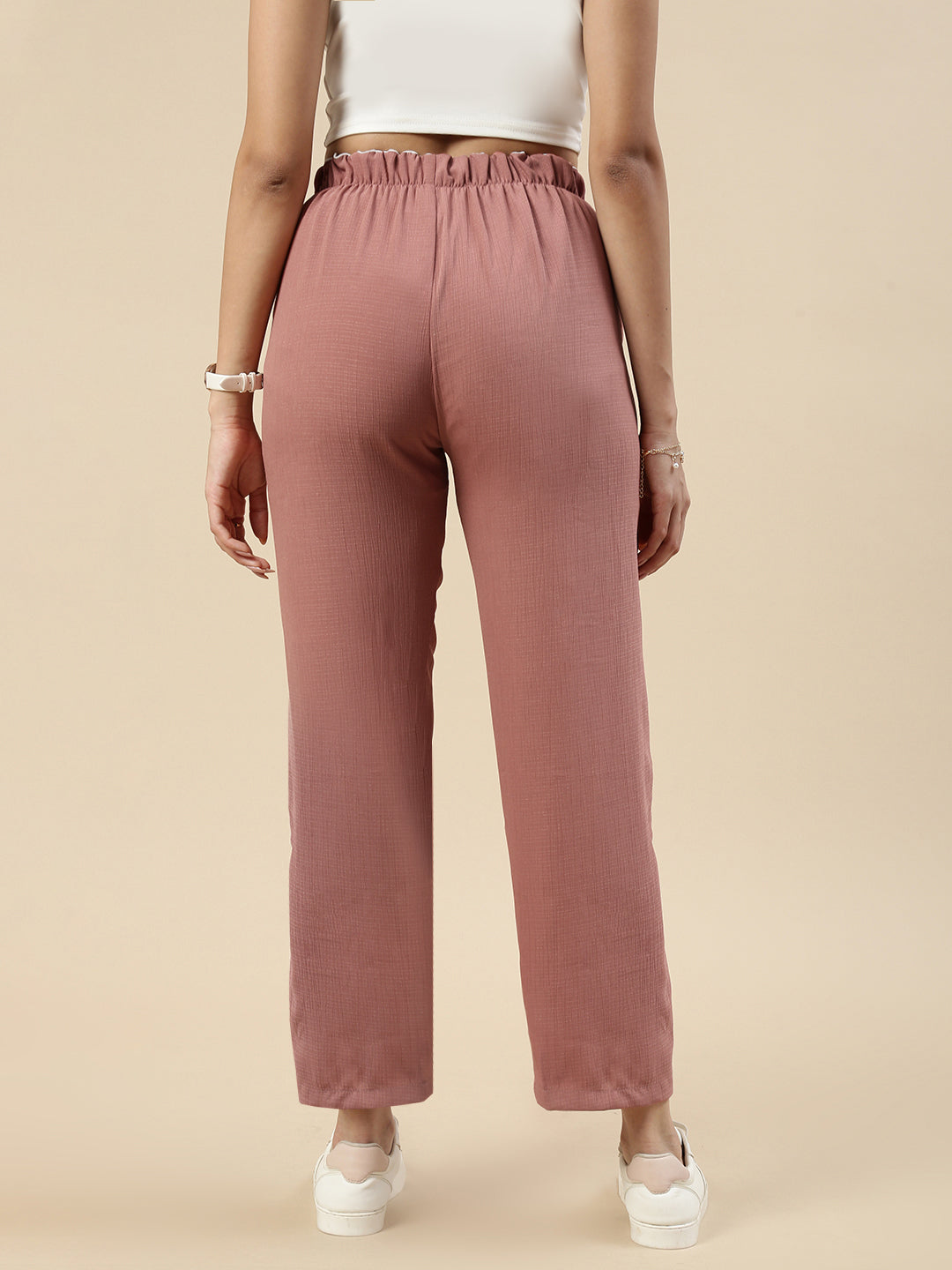 Pleated Pants-Rust