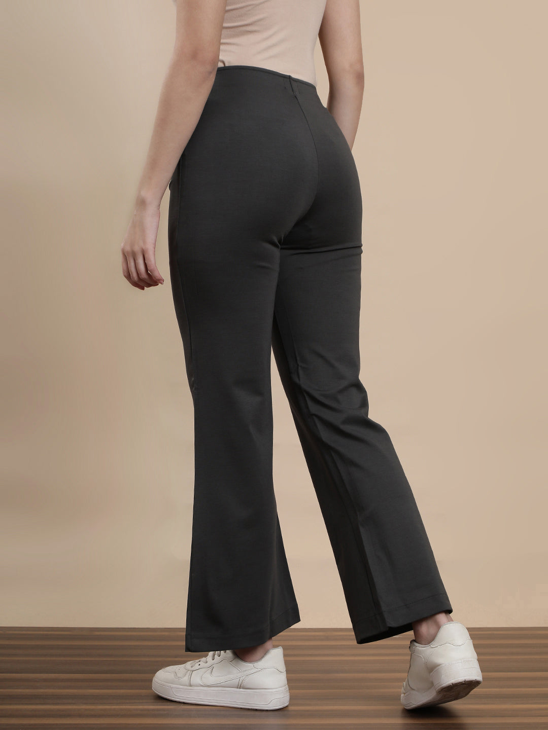 De Moza Women Casual Tregging Olive Green