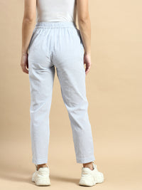 Cigarette Pant Stripped-Blue - De Moza