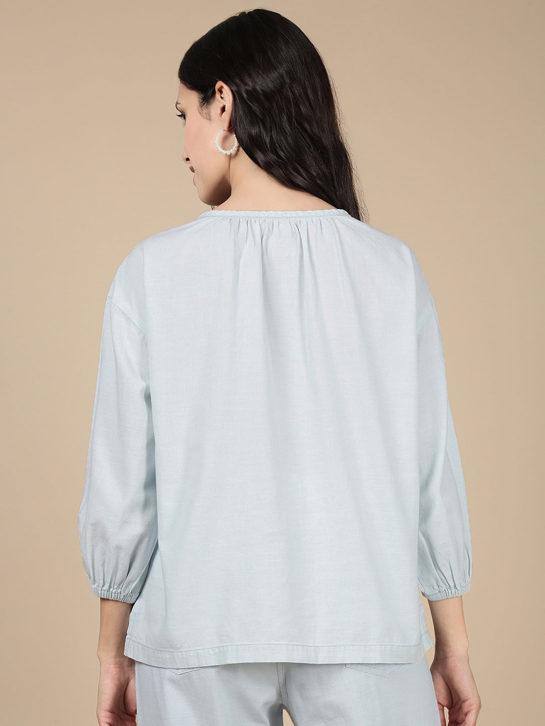 Denim Top-Ice Blue