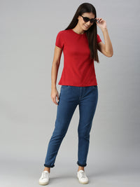 De Moza Women Casual Jegging Mid Blue