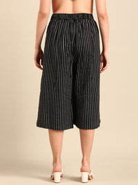 Culottes Stripped-Black - De Moza