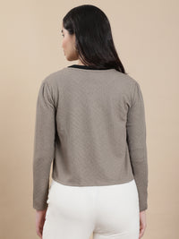 De Moza Women Casual Top Light Olive Green