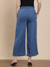 De Moza Women Casual Palazzo Mid wash