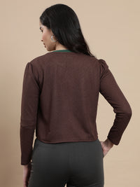 De Moza Women Casual Top Chocolate Brown