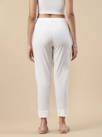 Casual Straight Pant-White