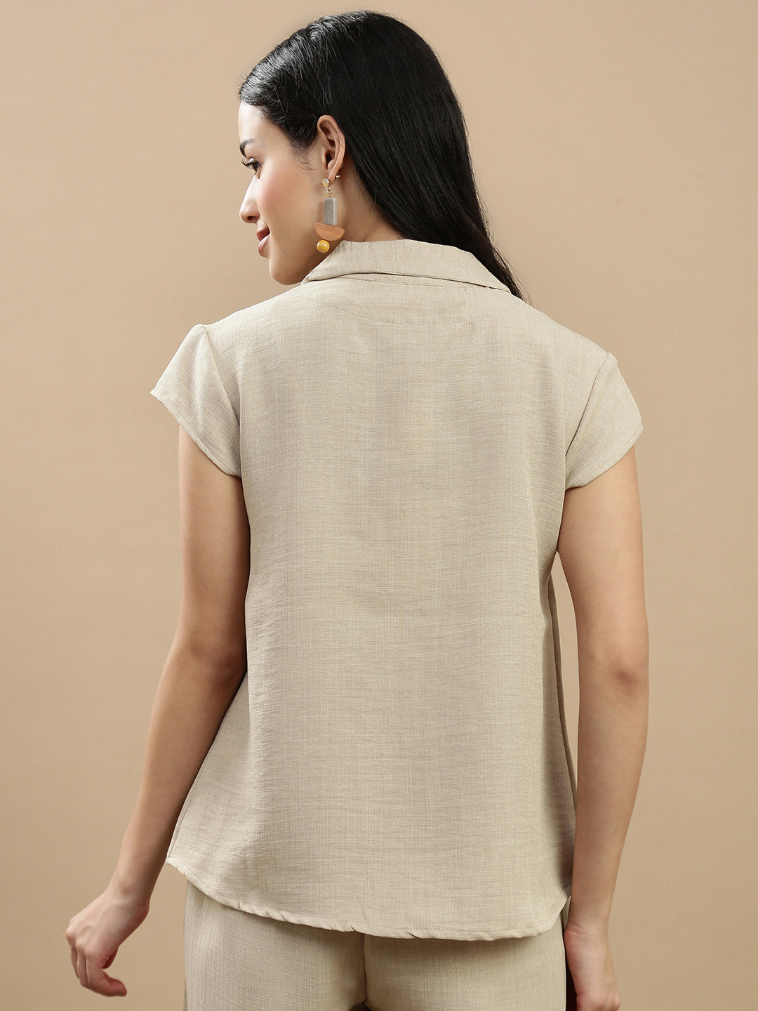 De Moza Women Casual Top Light Beige