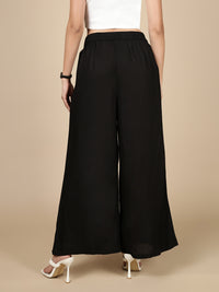 Pleated Palazzo-Black