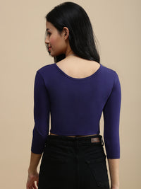 De Moza Women Athleisure Top Navy Blue