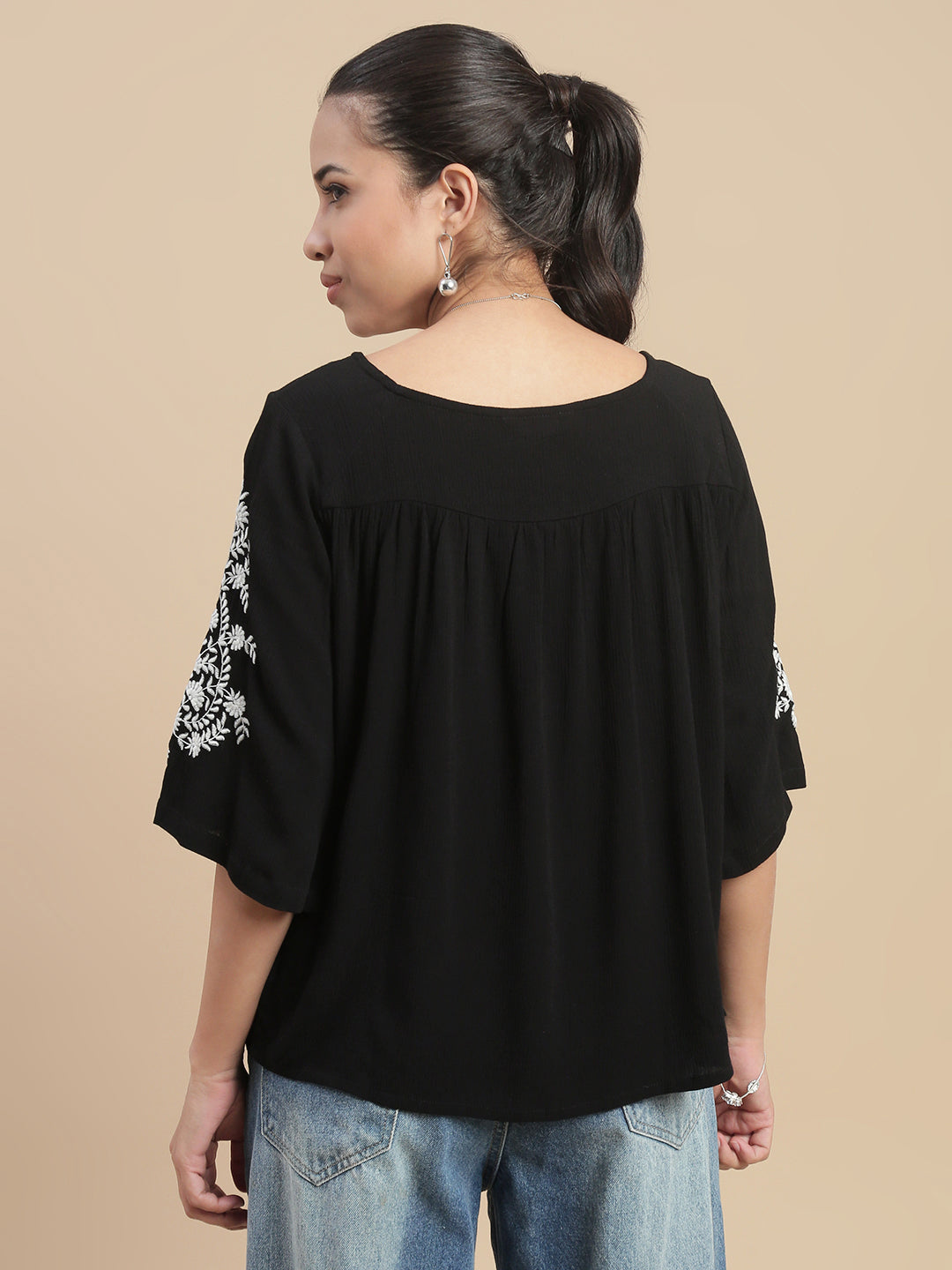 De Moza Women Casual Top Black - De Moza