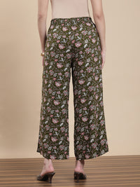 De Moza Women Co-ords with Pack of Top & Palazzo Deep Green