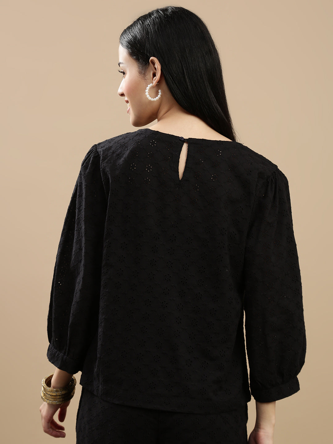 De Moza Women Casual Top Black