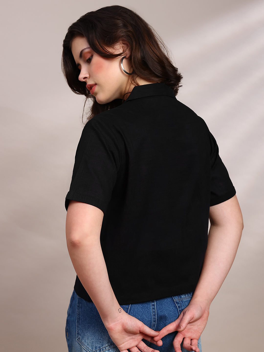 De Moza Women Casual Top Black