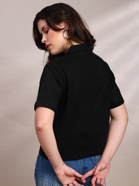 De Moza Women Casual Top Black