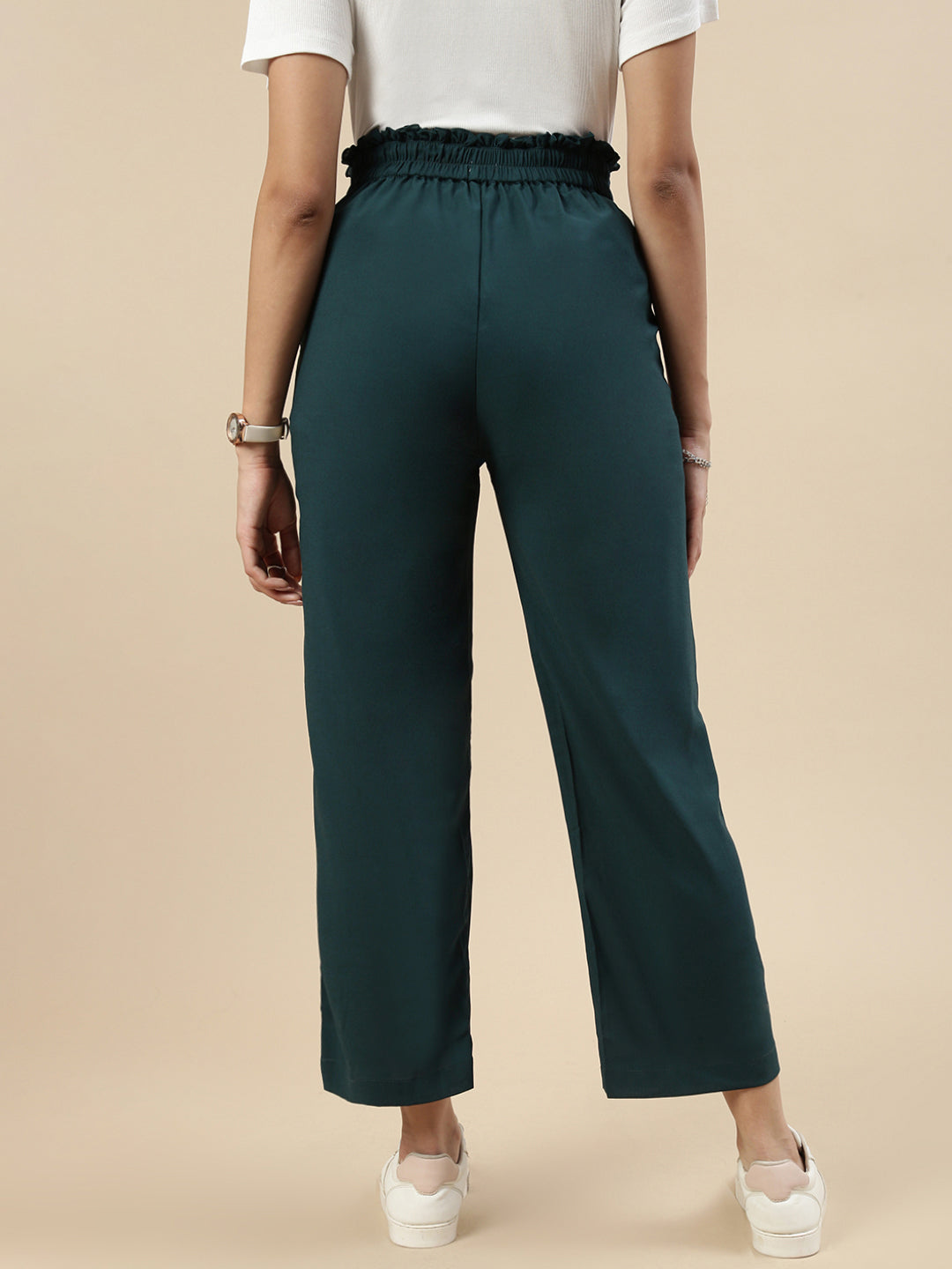 Tie-Up Pants-Teal