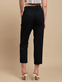 De Moza Women Casual Pants Black - De Moza