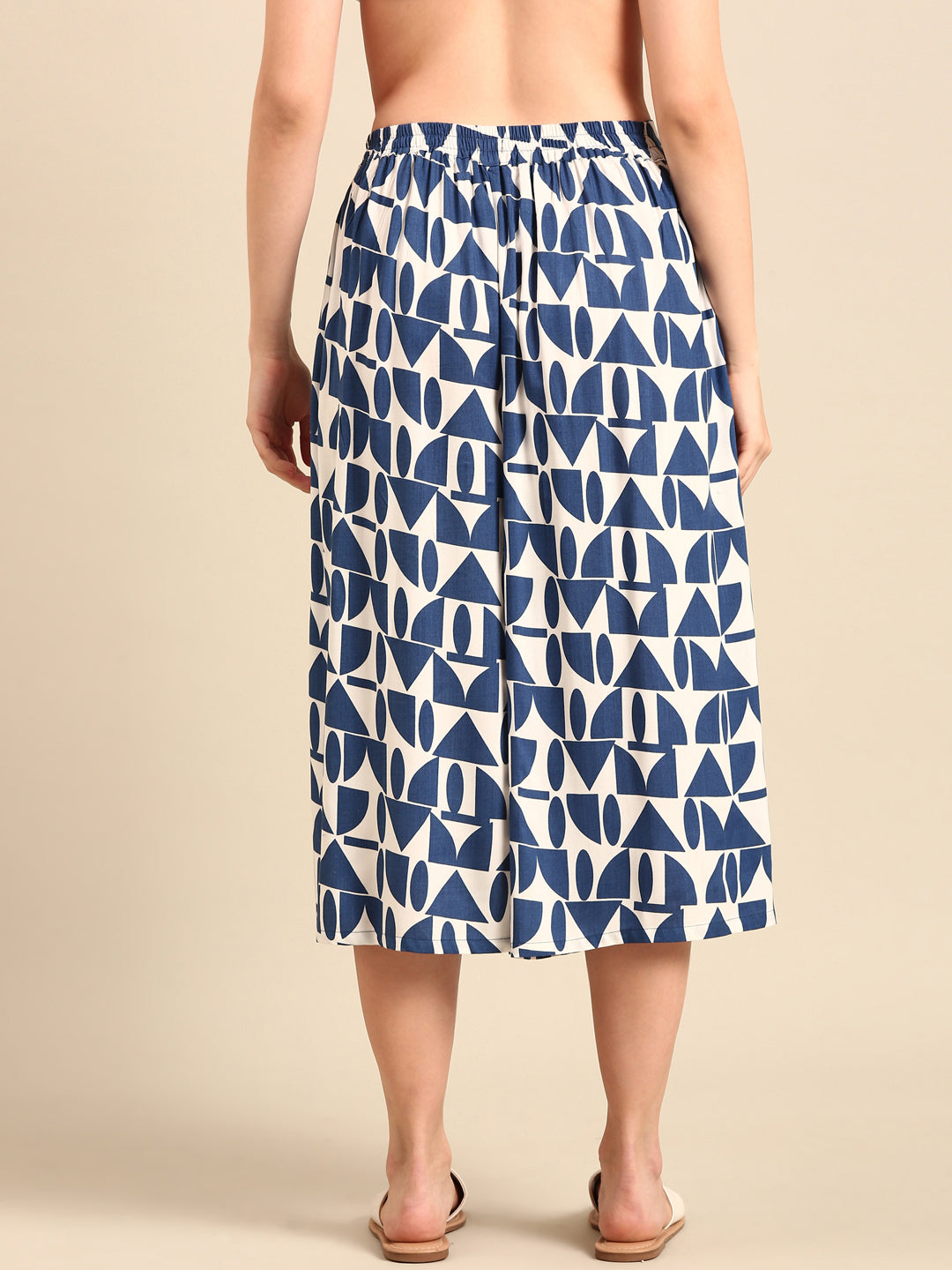 Culottes All Over Print-Blue - De Moza