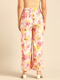 Floral Print Palazzo-Pink - De Moza