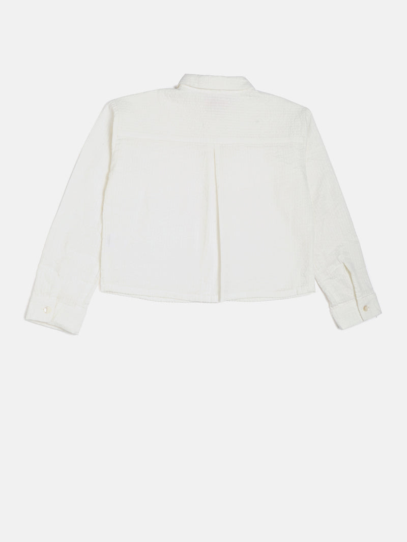 PIPIN Girls Shirt Cream