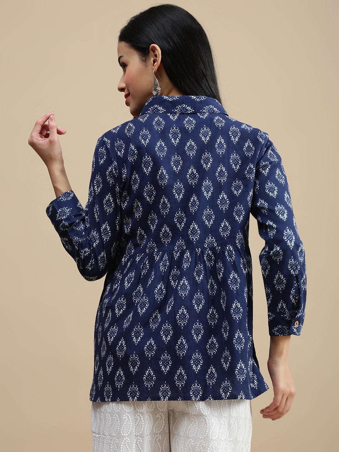 De Moza Women Casual Top Indigo