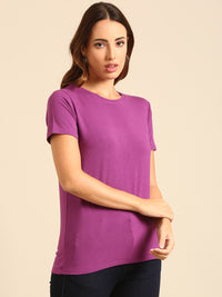 T-Shirt Regular Sleeve-Light Purple - De Moza