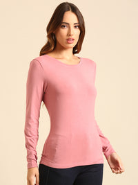 T-Shirt Long Sleeve-Dusty Pink - De Moza