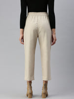 De Moza Women Formal Pant Beige