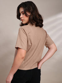 De Moza Women Casual Top Mocha Mousse