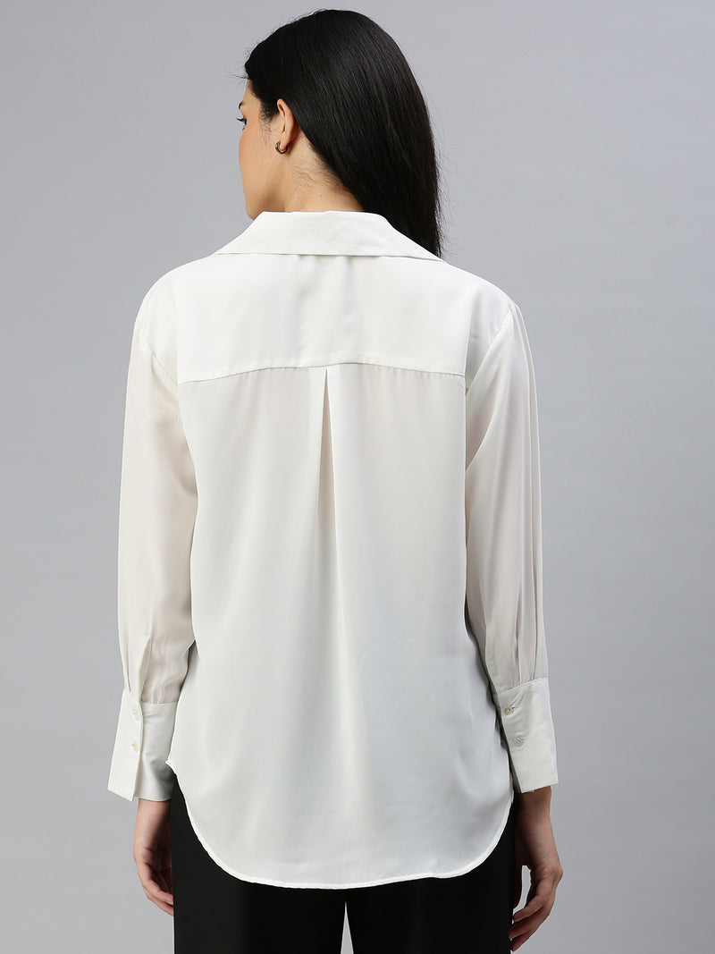 De Moza Women Shirt Offwhite