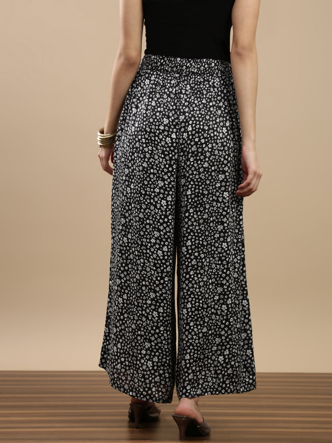 De Moza Women Casual Palazzo Black - De Moza