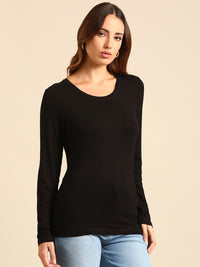 T-Shirt Long Sleeve-Black - De Moza