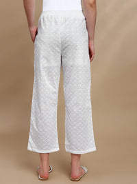 Co-ord Set (Top & Palazzo) - White - De Moza