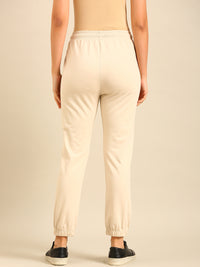 De Moza Women Winter Co-ord set ( Sweatshirt & Jogger)  - Chalk