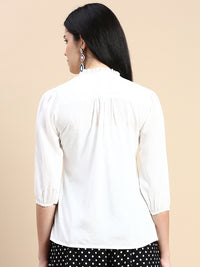 De Moza Women Shirt Top Off White