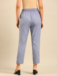 Cigarette Pants-Powder Blue - De Moza