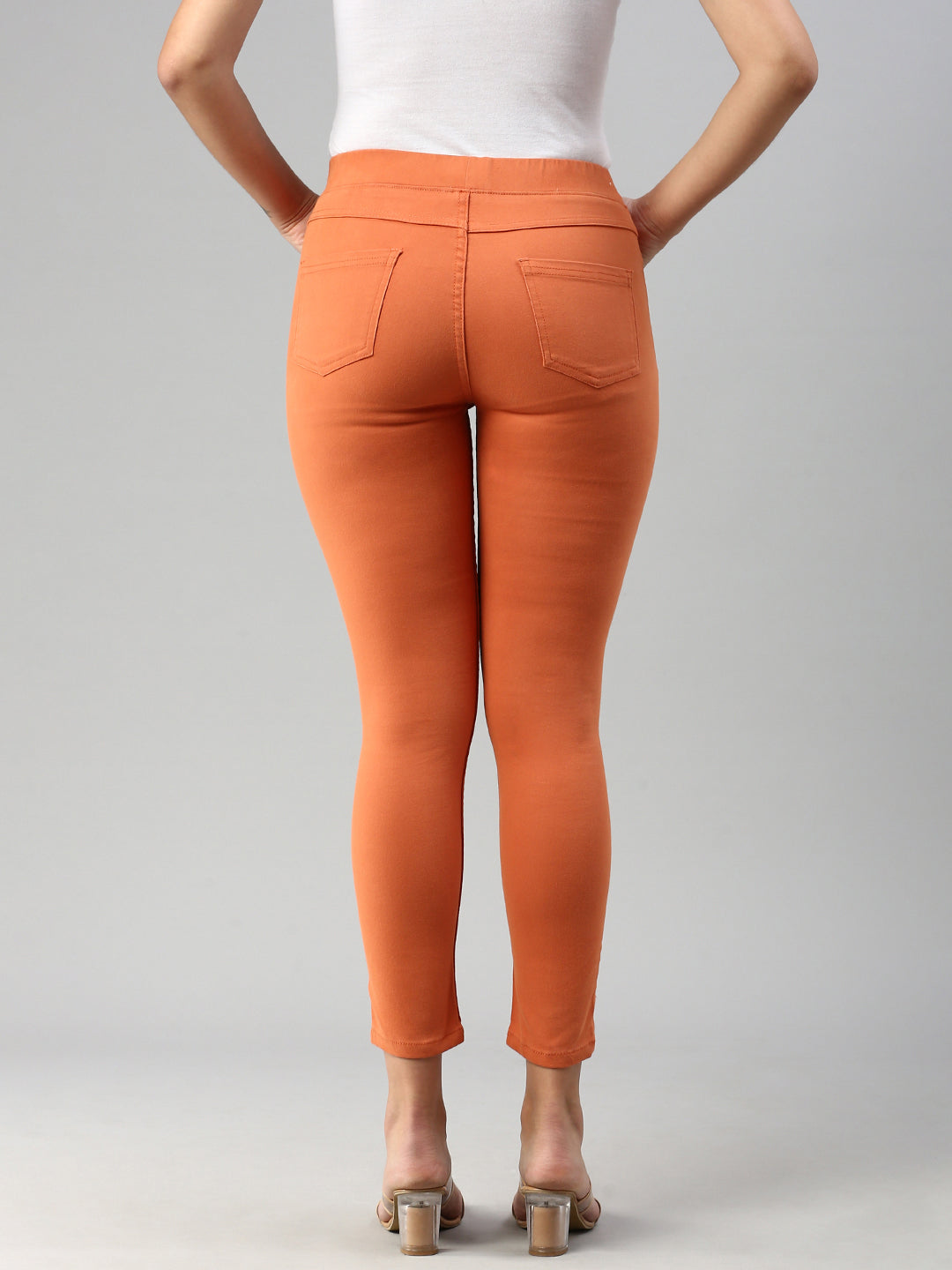 De Moza Women Jegging Rust Orange