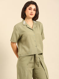Shirt-Mint Green - De Moza