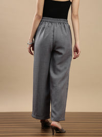 De Moza Women Casual Palazzo Steel Grey
