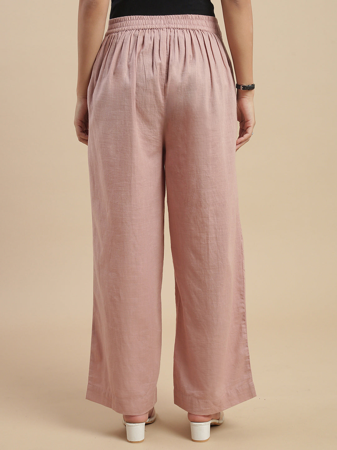 De Moza Women Casual Pants Light Peach - De Moza