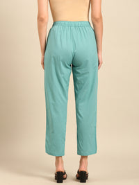 Straight Pant-Sea Green - De Moza