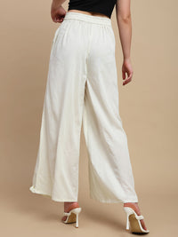 De Moza Women Casual Palazzo Natural - De Moza