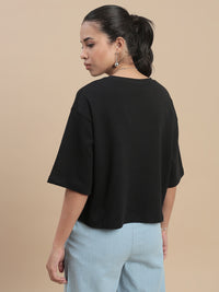 De Moza Women Casual T-shirt Black - De Moza