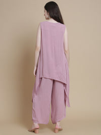 De Moza Women Woven Rayon Hi-Twist Top Light Pink - De Moza